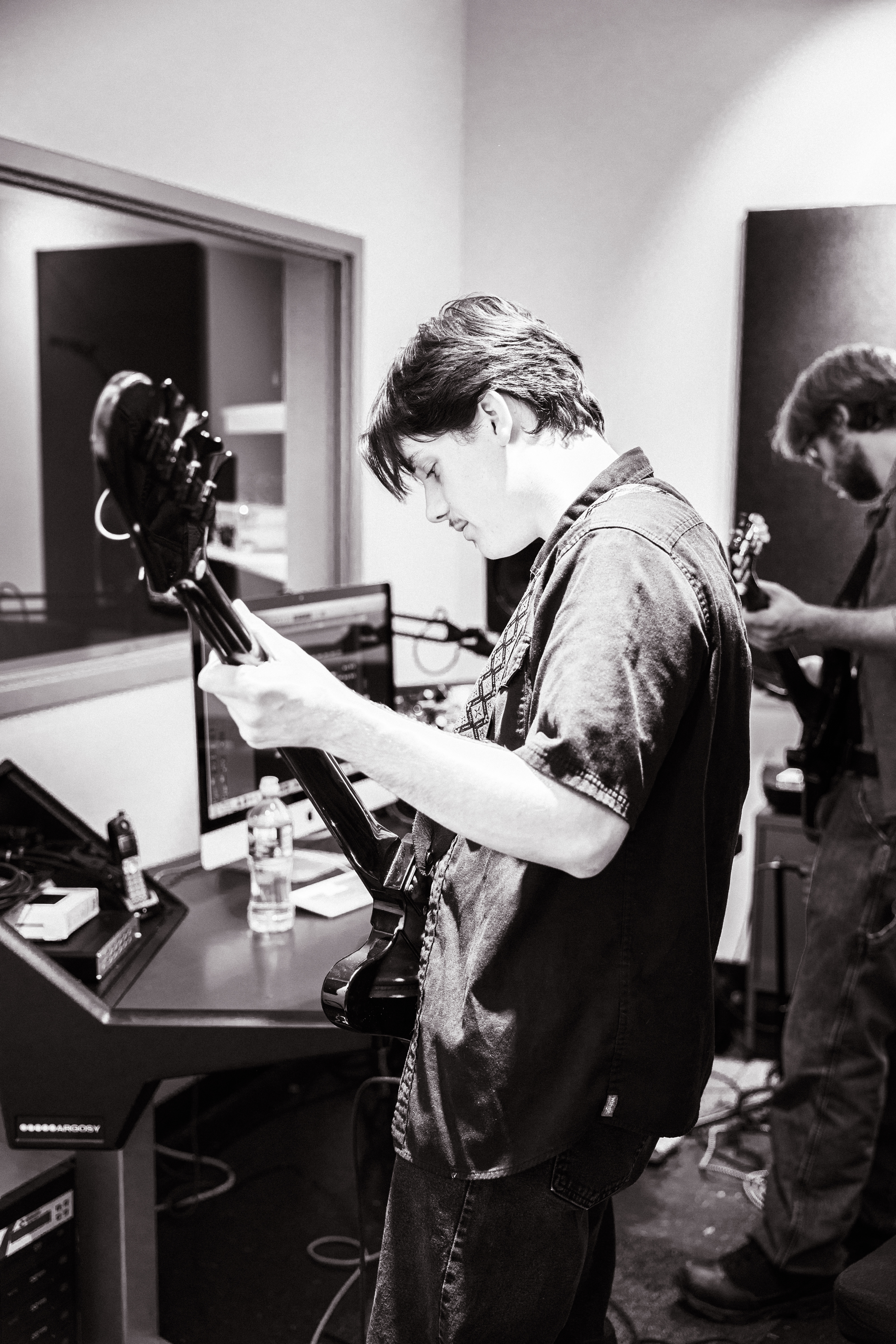 Gabe and Harrison of Newfare in the studio.